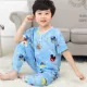 Đồ ngủ cotton lụa trẻ em mùa hè quần ngắn phù hợp với phần mỏng cô gái bé trai đồ ngủ bé trai cotton lụa dịch vụ tại nhà - Pyjama