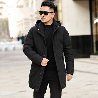 正品秋冬羽绒棉服中青年连帽棉袄