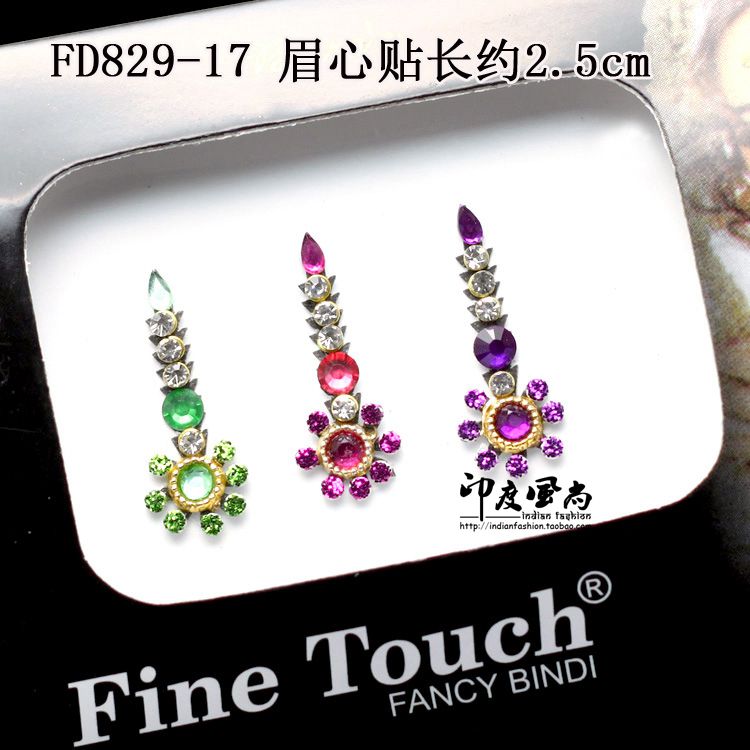 Indian wind brow with Bindi imported post belly dance Indian stage performance accessories Colour 3 pieces