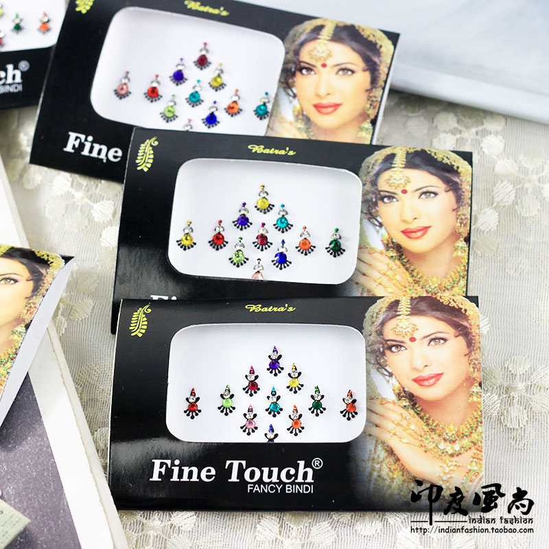 Indian Wind Import Brow with Bindi forehead Forehead Belly Leather Dance Indian Stage Performance Accessories Color inlaid drill