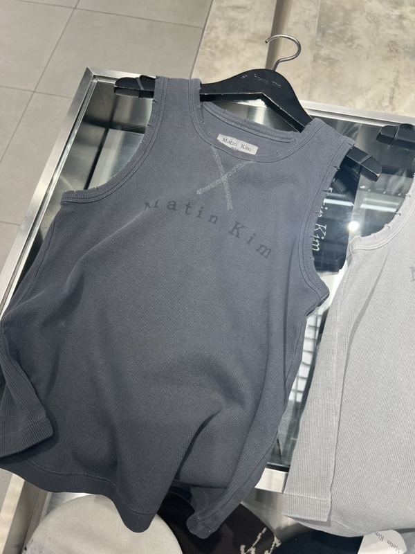 In Stock, Same-Day Shipping. Authentic Korean Matinkim Tank Top with Vintage Design, New Summer Style with Letter Print, Sleeveless In Stock, Same-Day Shipping. Authentic Korean Matinkim Tank Top with Vintage Design, New Summer Style with Letter Print, Sleeveless