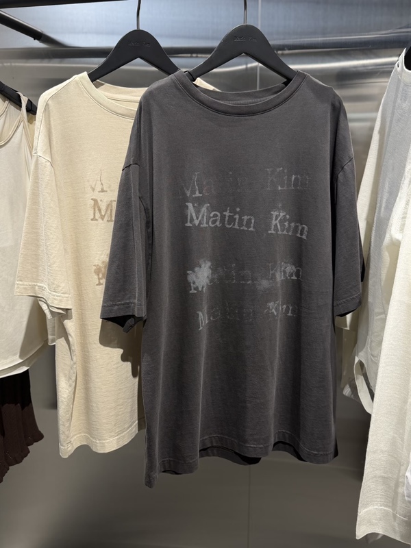 New Special Offer Korean Matinkim 26Ss Spring/Summer Simple Letter Print Loose Round Neck Casual T-Shirt