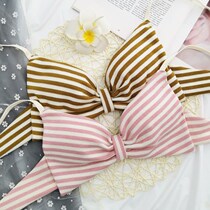  Thin bra cover student without steel ring underwear female small chest gathered girl Japanese cute soft girl 18-year-old high school student