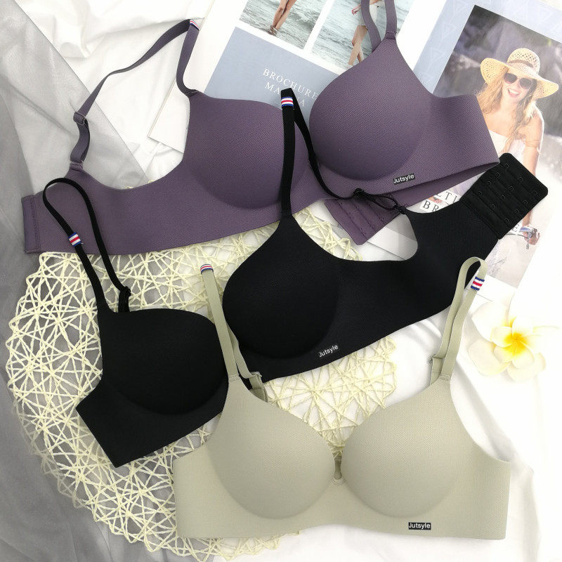 Summer piece-style no-ring-free steel ring bra women gather small breasts and chest sexy sets of underwear for young girls