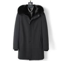  Parker clothing mens medium and long otter rabbit fur sleeve whole mink mink liner fur one-piece mink coat leather coat fur