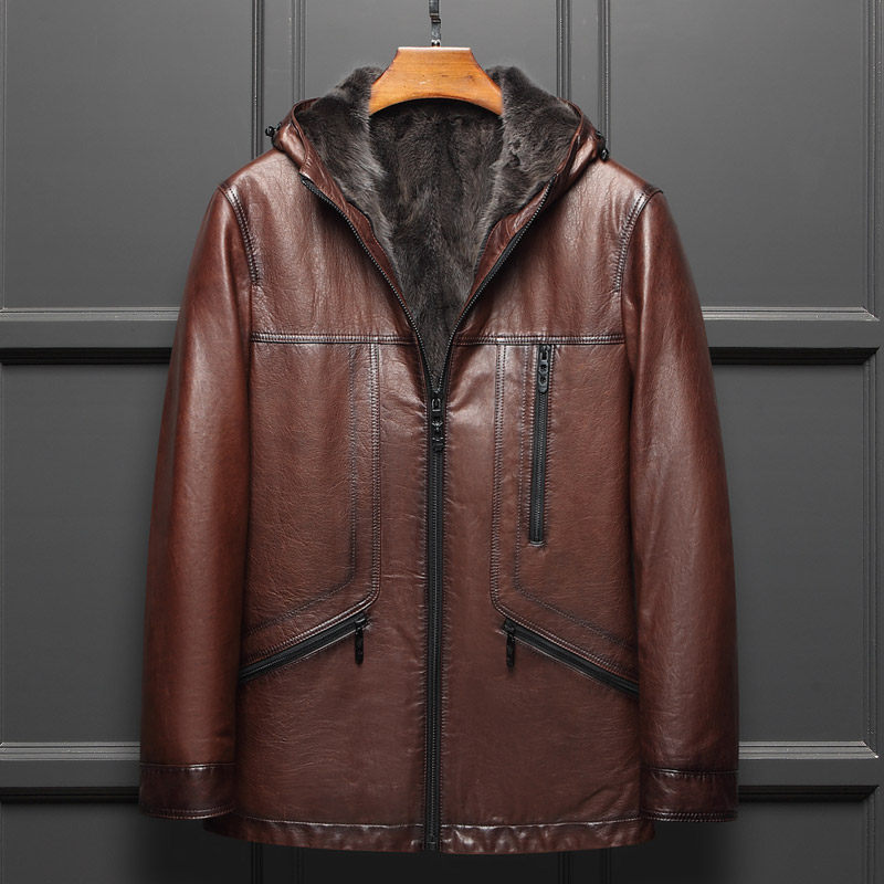 Mink coat men's fur coat fur coat skin jacket overcomes mink inner gall and long-form fur coat