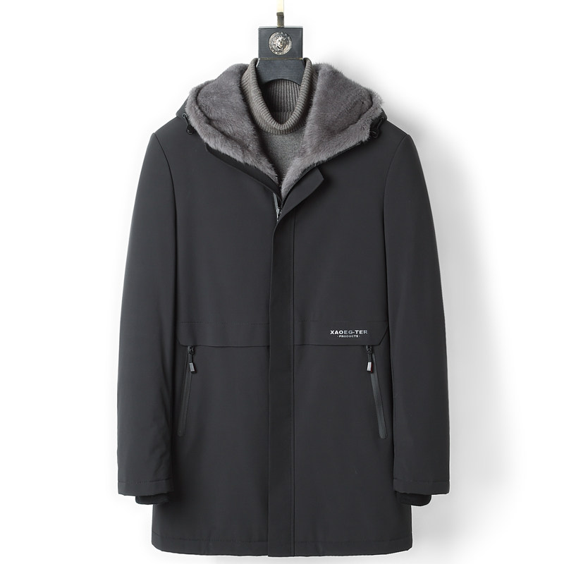 Pike overcomes the man's mink gall dad Nick overcomes medium and long fur one-hollow sable coat with a hat coat