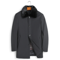  Parker clothing whole mink liner mink coat jacket mens lapel jacket leather fur Nick clothing Dad winter