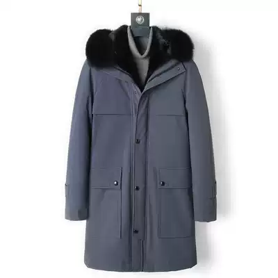 Parker clothing men's whole mink mink fur one inner lining to overcome fur over the knee long version of mink coat coat