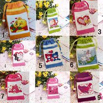 Love cross stitch cartoon fabric cross stitch mobile phone bag change bag bag with handbag for beginners