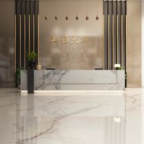 Atmospheric company front desk reception desk personality creative imitation stone shop Hotel cashier bar table paint customization
