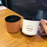 Mark Cup Simple Coversing Мужская и женская офисная водяная чашка кофейная чашка портативная семья из нержавеющей стали питьевая вода японская чашка