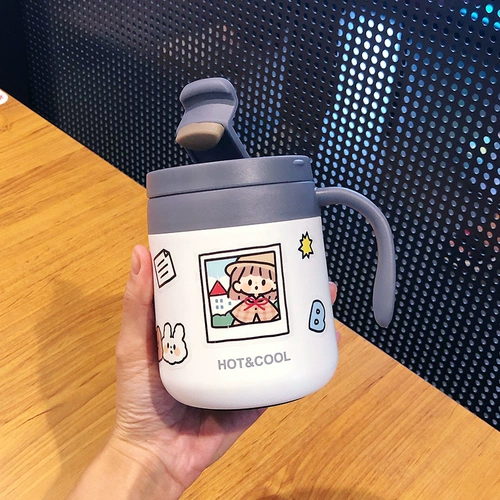 Mark Cup Simple Coversing Мужская и женская офисная водяная чашка кофейная чашка портативная семья из нержавеющей стали питьевая вода японская чашка