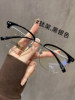 Ultra-Light Pure Titanium Eyeglass Frames for Men, Suitable for Prescription Lenses, High-End Stylish and Handsome Semi-Rimless Design for Men