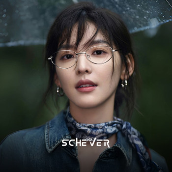Zhang Ruonan's Same Style Cat-Eye Glasses for Women, Cool and Intellectual Silver Wire Design, Ultra-Light Titanium Frame, Gold Wire Frame, Suitable for Prescription Lenses