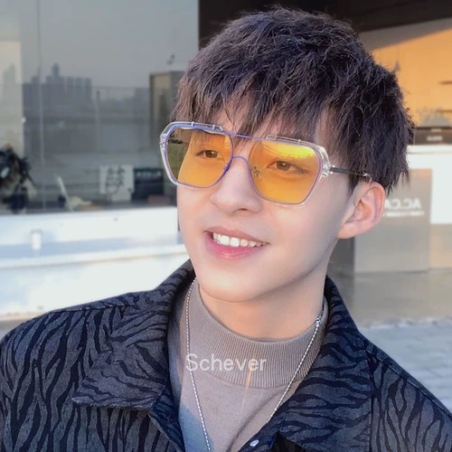 Ветрозащитные желтые брендовые солнцезащитные очки, популярно в интернете