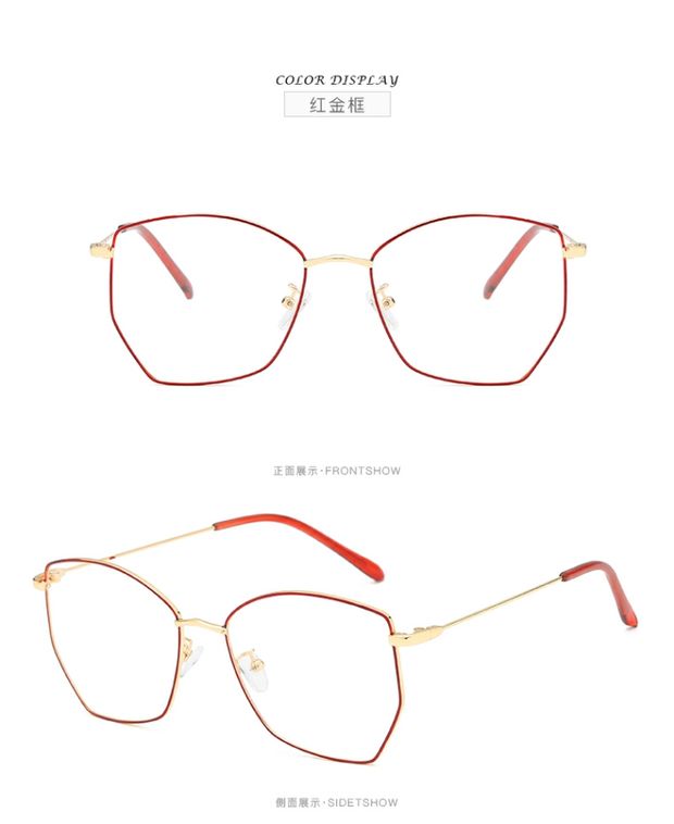 Kính cận thị khung nữ phiên bản tiếng Hàn của mạng thủy triều màu đỏ mô hình hộp lớn rung retro retro văn học với thành phẩm có khung độ kính cận đẹp