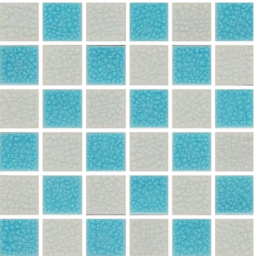 B & B Бассейн Мозаичная плитка Blue Bool Fish Pond Керамическая хрустальная глазурь с твердым цветом ледяной трещины полная керамическая ванная комната