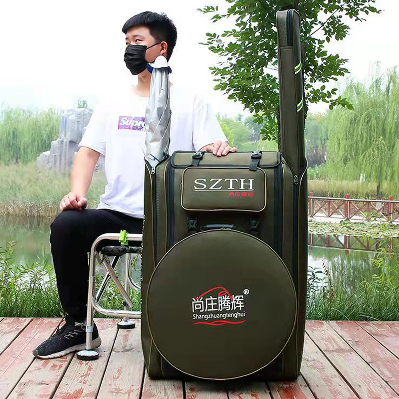 Fish protection bag fishing bag new sea pole fishing gear bag fishing chair bag shoulder bag thickened multi-functional waterproof light backpack