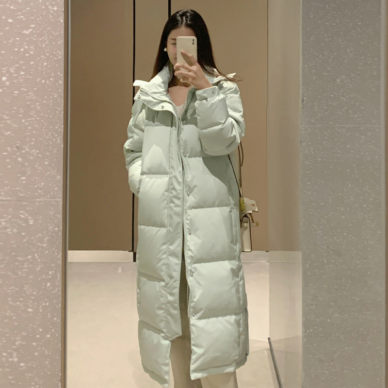 2026 Off-Season Long down Jacket for Women, Over-The-Knee, Thick, Loose, White Duck Down, Student Couple Coat for Winter 2026 Off-Season Long down Jacket for Women, Over-The-Knee, Thick, Loose, White Duck Down, Student Couple Coat for Winter