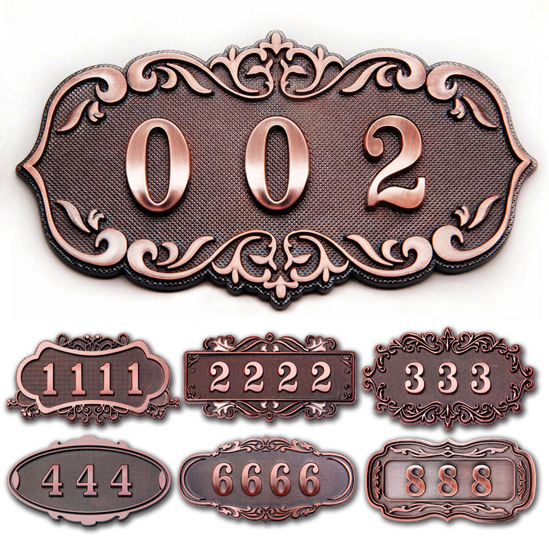 Hotel Number Plate Bathing Centre Number Plate Cupboard Stickers Imitation Metal Reminder Signs Plate plate Number of signs