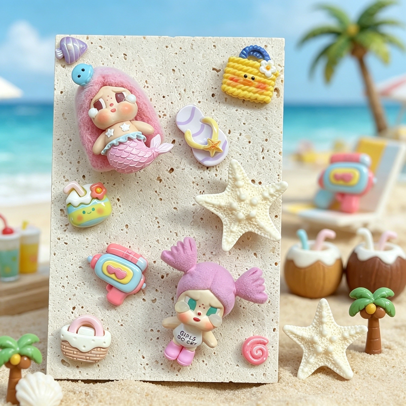 Crocs Shoe Accessories Mermaid Crybay New 3D High-End Shoe Charms DIY Decorations Fun