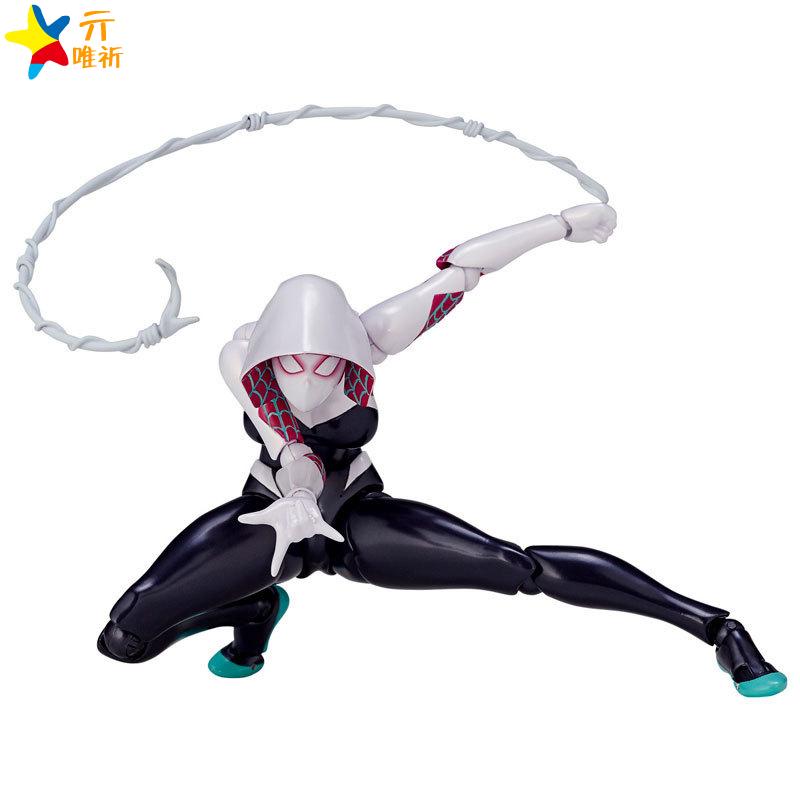 Người nhện làm đẹp theo phong cách Yamaguchi Nữ người nhện Spider Gwen Gwen búp bê di chuyển búp bê làm bằng tay - Capsule Đồ chơi / Búp bê / BJD / Đồ chơi binh sĩ mô hình hoạt hình