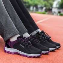 Double Star elderly shoes mens dads shoes summer mesh shoes breathable sports shoes soft soles lightweight middle-aged and elderly mothers walking