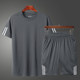 2023 new sports suit men's summer fitness short-sleeved T-shirt men's quick-drying clothes running loose leisure sports