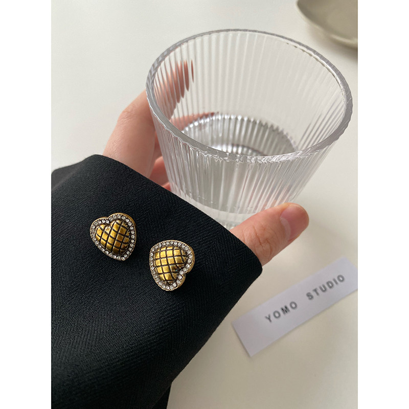 YOMOSTUDIO Metal fact-style caring section small crowddesign Feel Button shirt cardigan to decorate the dress