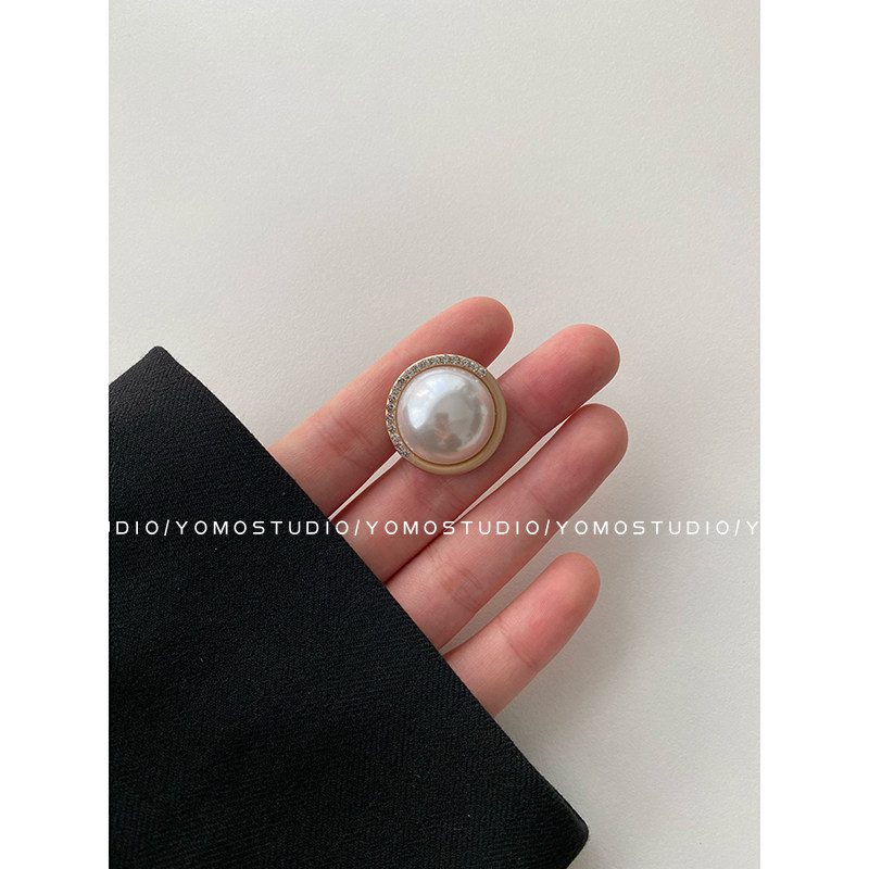 YOMOSTUDIO Xiaoxiang celebrity style pearl button metal button coat woolen button long cuff button cheongsam