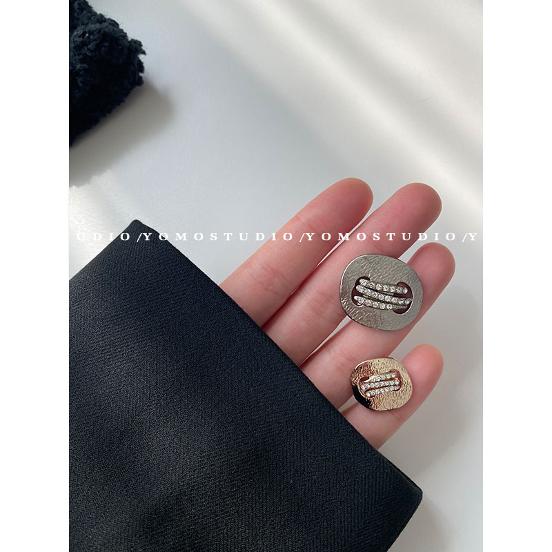 YOMOSTUDIO Xiaoxiang Retro Style Metal Button Shaped Coat Decorative Button Tweed Button Coat Buckle