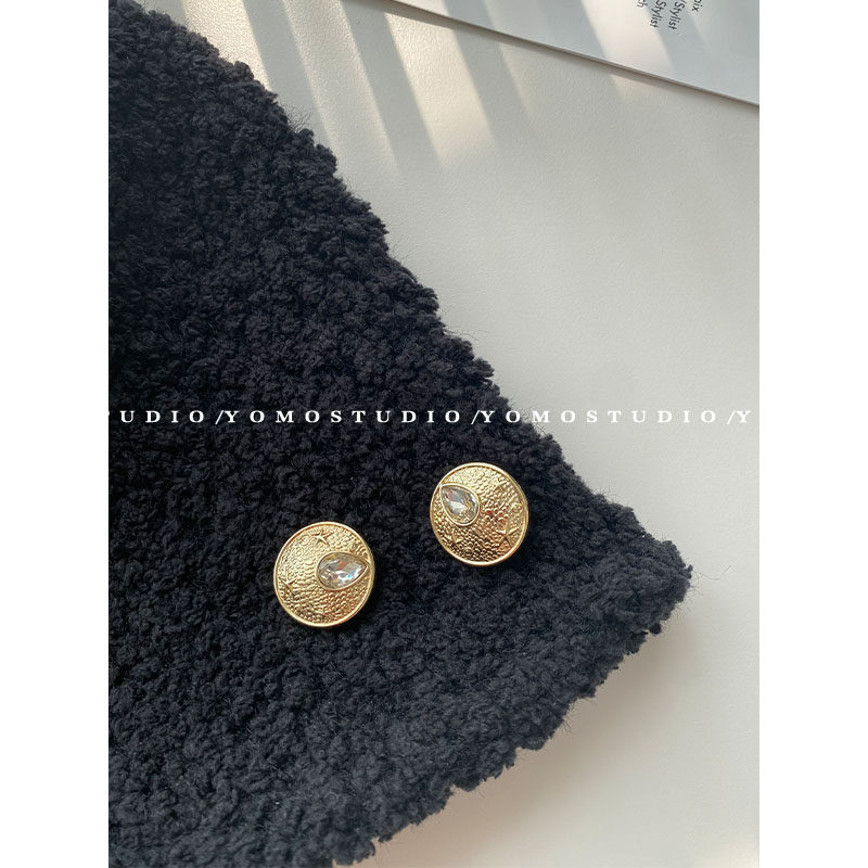 YOMOSTUDIO Xiaoxiang European and American style button coat decorative button sweater woolen tweed metal button