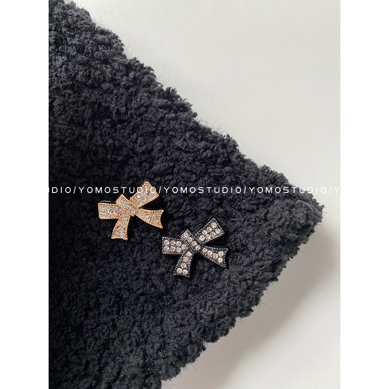 YOMOSTUDIO metal button button bow buckle gold small incense full diamond button women's clothes decoration buckle