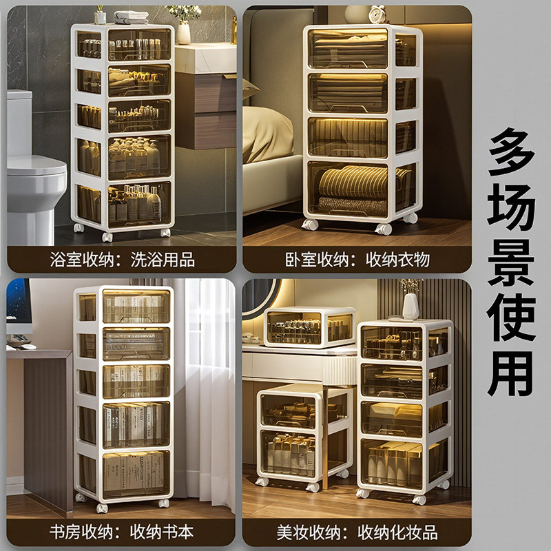 Cosmetic Storage Box, Drawer-Type Storage Cabinet under the Table, Household Storage Box, Removable Multi-Layer Lipstick Storage Box