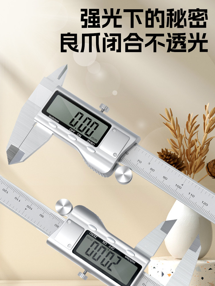Fupu Stainless Steel Vernier Caliper High-Precision Digital Electronic Micrometer Measuring Ruler Household Tool Oil Gauge Jewelry