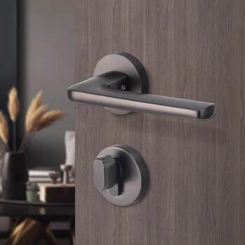 Fivepears Mechanical Door Lock Indoor Bedroom Nordic Black Split Modern Minimalist Silent Wooden Door Handle