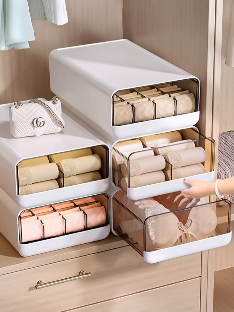 Underwear Storage Box, Drawer-Type, Home Wardrobe Divider for Storing Intimate Clothing, Underwear, Socks, and Organizing Them in One Fell Swoop