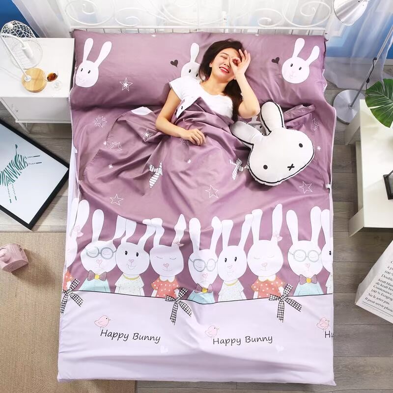 Đi bộ đồ giường mỗi bẩn khăn bông ngủ túi chăn nhỏ gọn tàu ngủ cầm tay để ngủ vật - Túi ngủ túi ngủ cho be