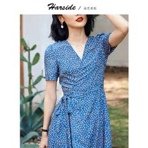 HARSIDE French floral dress women 2021 New Spring sweet design sense niche temperament skirt