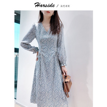 HARSIDE French dress 2021 early Spring Girl sweet light color line gentle wind temperament small skirt chic