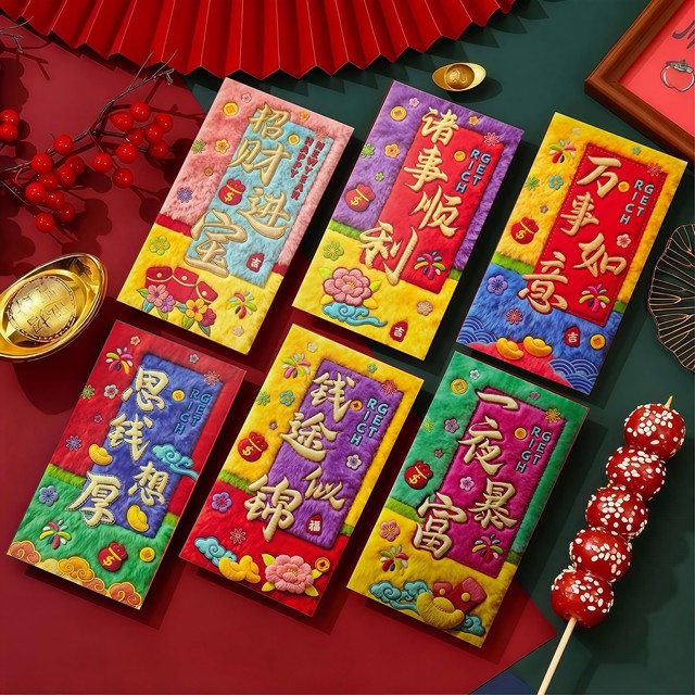 Tiktok Hot Item 2026 Year of the Horse 5D Three-Dimensional Red Envelope New Cartoon Children's Lucky Money Envelope Creative New Year Gift Bag