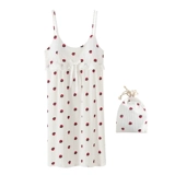 Клубника, летняя пижама, юбка, тонкий топ с чашечками, сексуальные хлопковые вставки в бюстгальтер, тканевый мешок, эффект подтяжки, Южная Корея