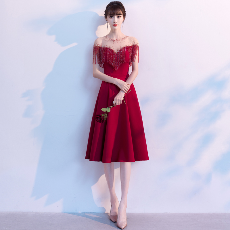  Burgundy, long, mid-length+XL  