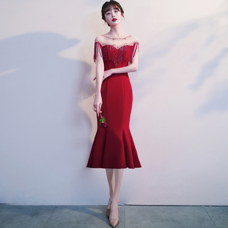  Burgundy, long, mid-length+XS  