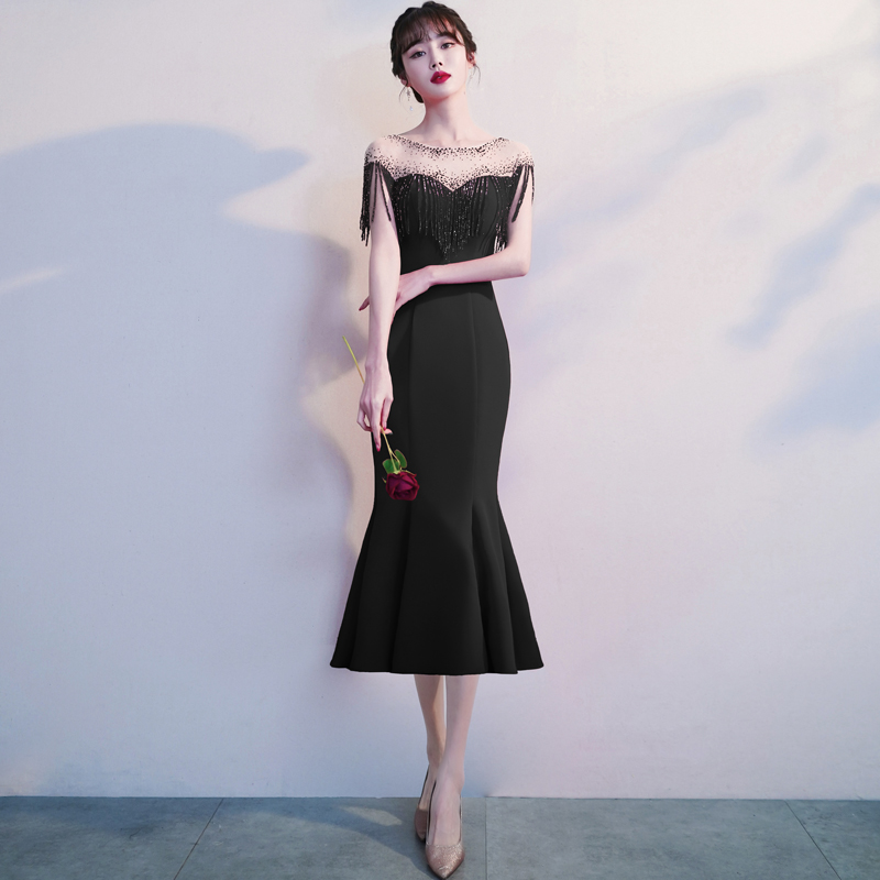  Black fishtail medium long model+S  