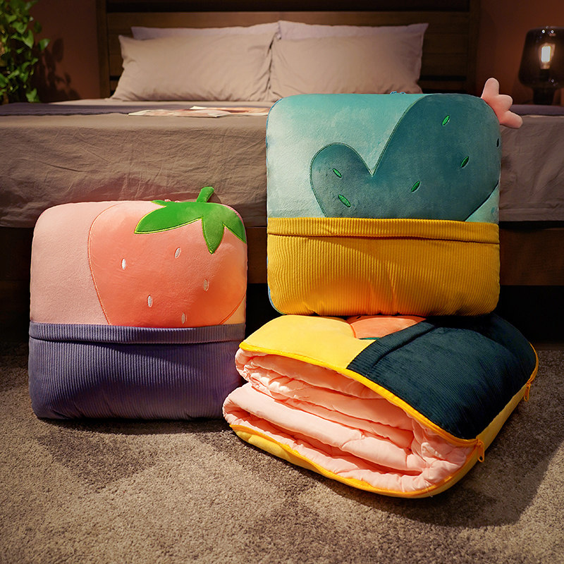 Winter pillow quilt dual-use car small pillow office car nap blanket pillow cushion two-in-one