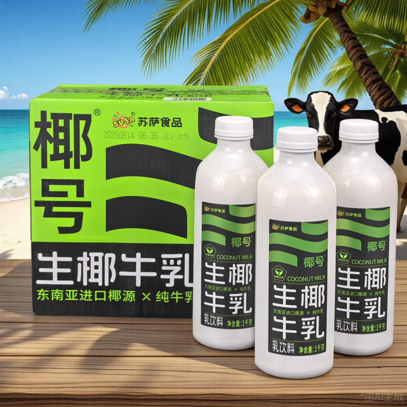 Susa Coconut Milk Imported Coconut Source + Pure Milk Fresh Coconut Juice Beverage 1L Large Bottle Drink