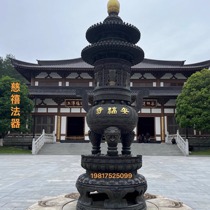 道观铸铜铁大型一层两层多层带盖仿古唐香炉寺庙定制古董宝鼎香炉