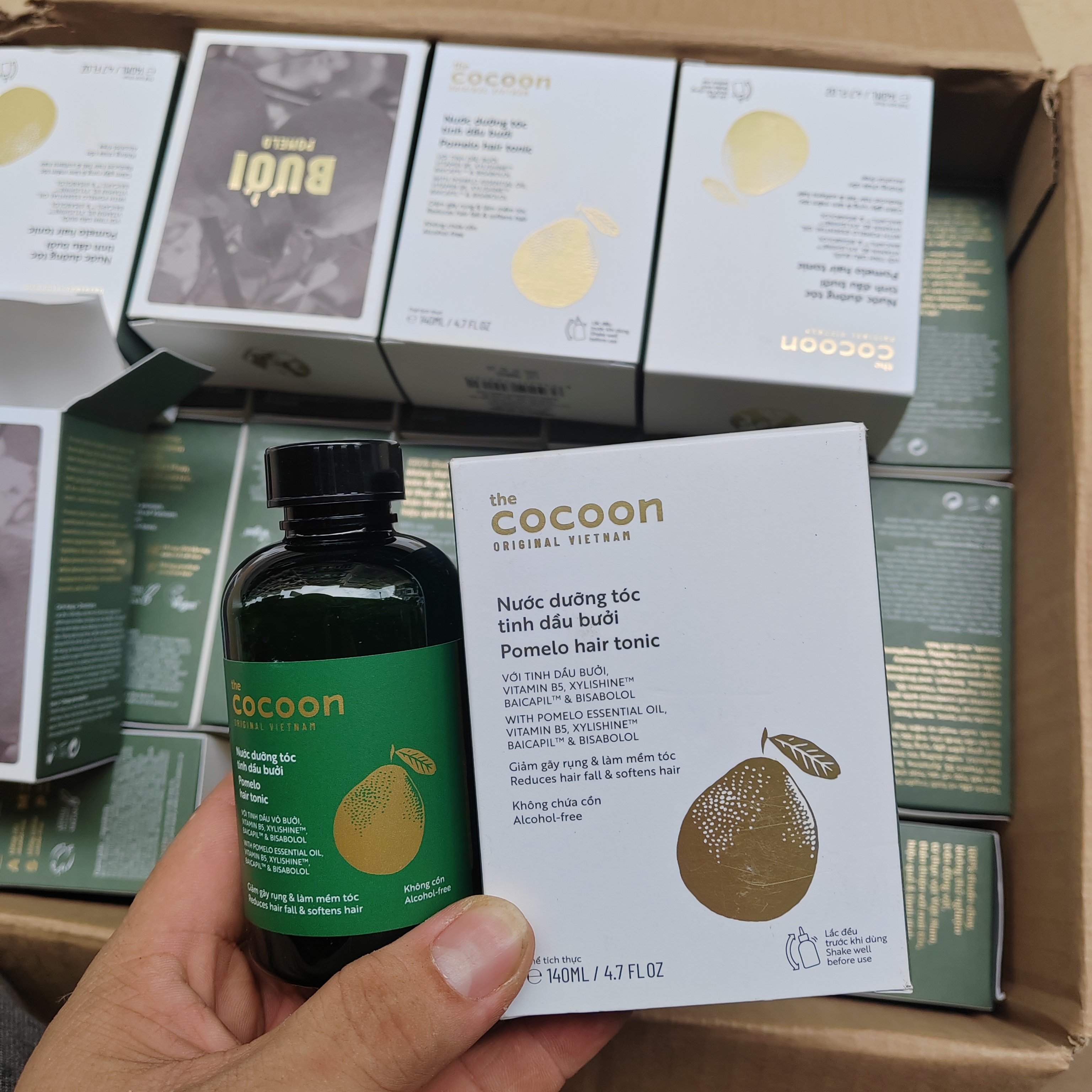 越南防脫固发精华液Nuoc duong toc tinh dau buoi Cocoon 140ml评价- 淘宝网